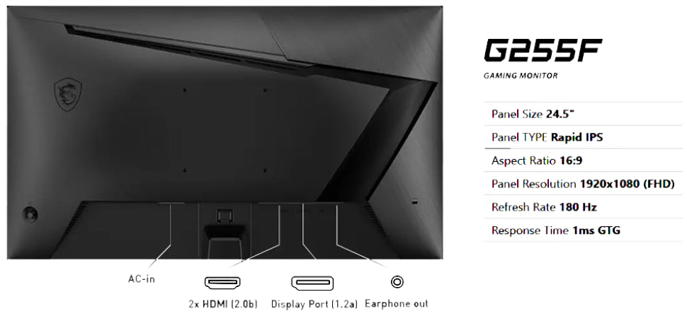 MSI G255F (24.5" 180Hz)